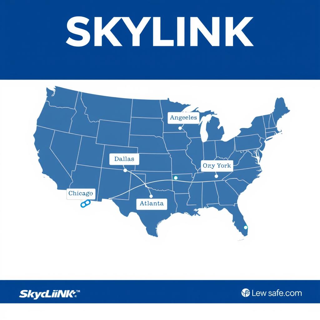 Skylink Imports' nationwide distribution centers map Skylink Imports' nationwide distribution centers map