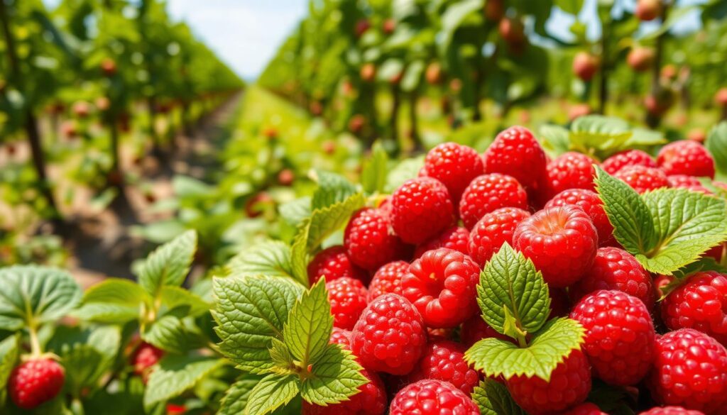 organic raspberries