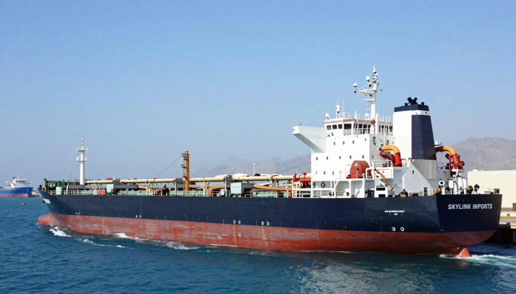 Bunker tanker supporting marine fuel delivery at Fujairah anchorage