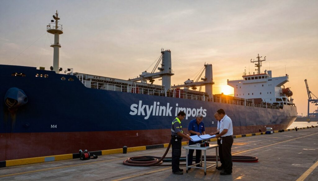 Diesel cargo vessel awaiting bulk fuel transaction details Diesel cargo vessel awaiting bulk fuel transaction details