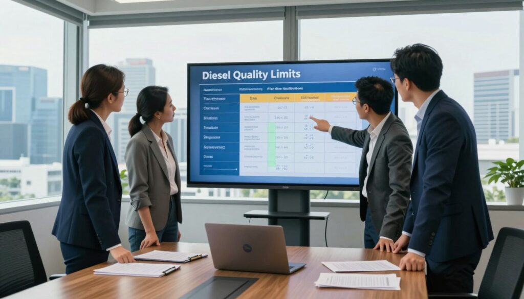 Diesel quality limits reviewed on a Singapore fuel specification